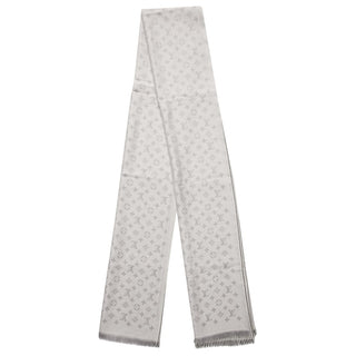 Louis Vuitton Grey LV Monogram wool oversized scarf