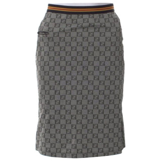 Fendi Grey multicolor FF Monogram print skirt 6 sz