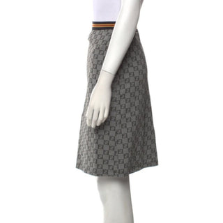 Fendi Grey multicolor FF Monogram print skirt 6 sz