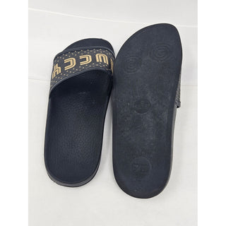 Gucci Double G black rubber pool sandals 39 sz