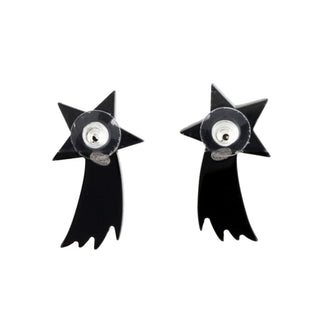 Chanel Glitter Crystal Embellished Interlocking CC Star Earrings