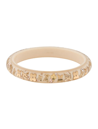 Louis Vuitton Brige Gold Resin Crystal Narrow Inclusion Bangle