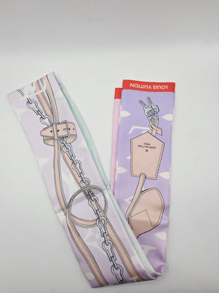 Louis Vuitton purple multicolor LV Monogram Silk Bandeau