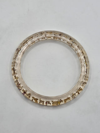 Louis Vuitton Clear Gold-tone Crystal Resin Inclusion Bangle