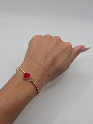 Chopard 18K Diamond & Ceramic Happy Hearts Cuff