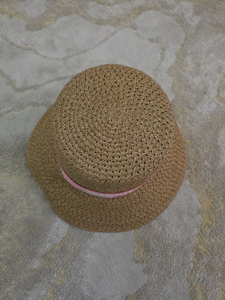 Christian Dior Beige Straw logo embellished sun hat 58 sz