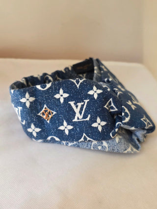 Louis Vuitton Blue LV Monogram Denim Bandeau Headband one size