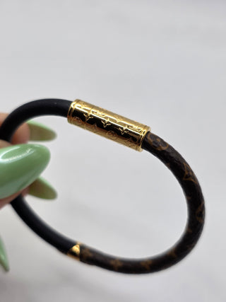 Louis Vuitton Brown LV Monogram Daily Confidential Bracelet 17 sz