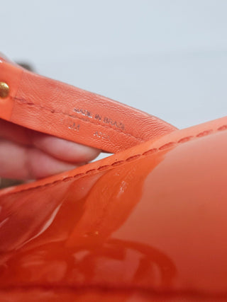 Tory Burch orange patent leather Reva thong sandals 9.5 US