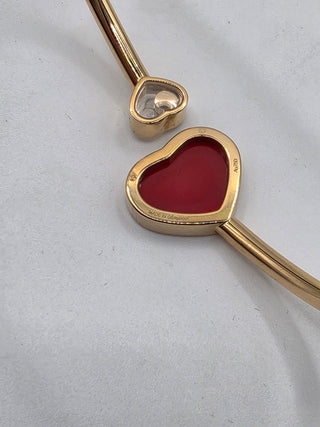 Chopard 18K Diamond & Ceramic Happy Hearts Cuff