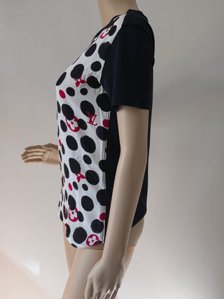 Louis Vuitton Black multicolor 2017 Polka Dot LV Print T-Shirt XS sz