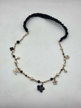 Chanel 2010 Interlocking CC Camellia Charm Headband