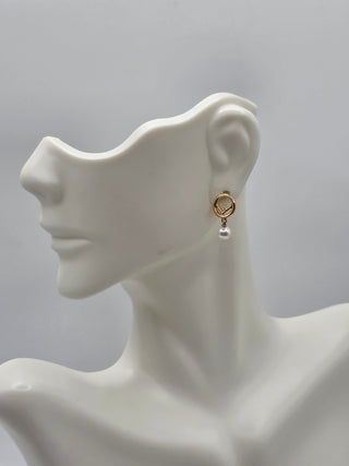 Fendi Gold-tone Faux Pearl F Is Fendi Earrings