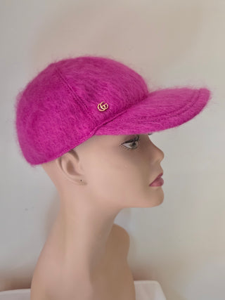 Gucci Purple Mohair GG Baseball Hat L sz