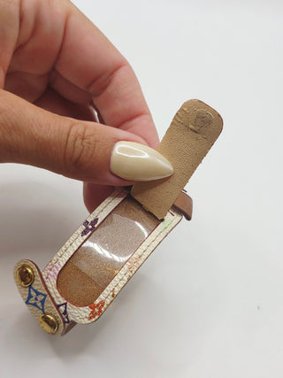 Louis Vuitton White LV Monogram Address ID Wrap Bracelet