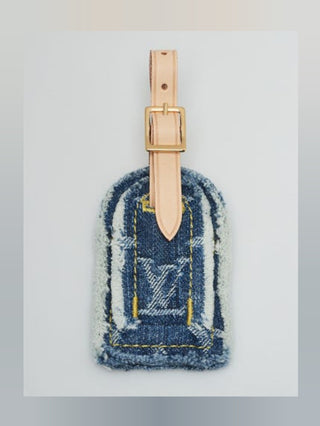 Louis Vuitton LV Blue Monogram Denim Luggage Tag