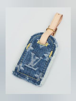 Louis Vuitton LV Blue Monogram Denim Luggage Tag