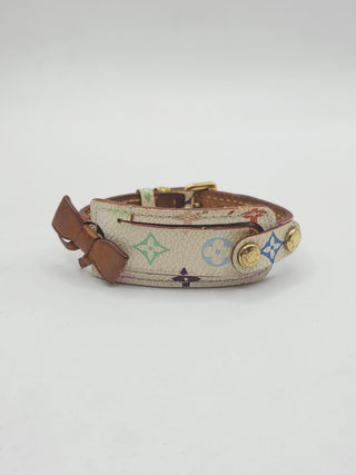 Louis Vuitton White LV Monogram Address ID Wrap Bracelet