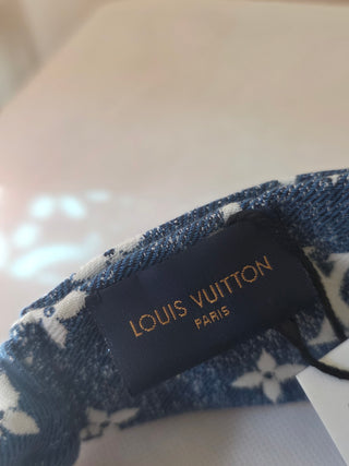 Louis Vuitton Blue LV Monogram Denim Bandeau Headband one size