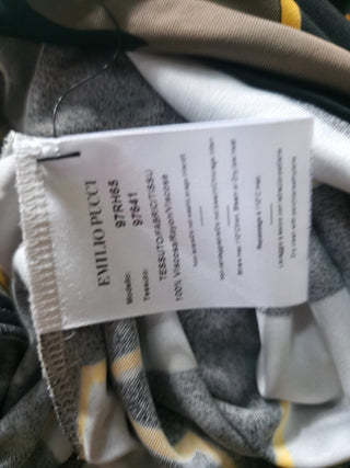 Emilio Pucci Brown Multicolor Signature Printed Mini Dress