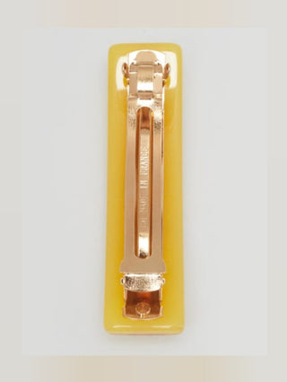 Louis Vuitton Gold-tone Yellow Resin Monogram Inclusion Hair Clip