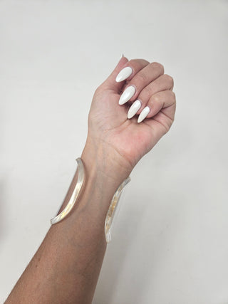 TORY BURCH Clear Resin Gold tone Miller Cuff Wide Bracelet