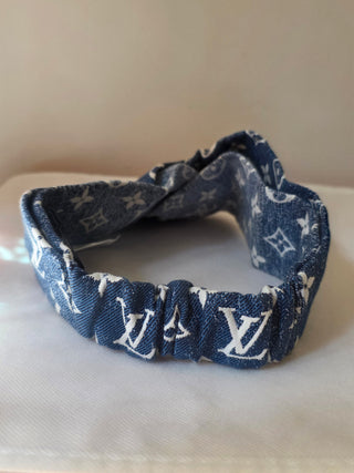 Louis Vuitton Blue LV Monogram Denim Bandeau Headband one size