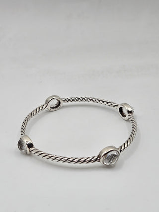 David Yurman Sterling Silver Quartz Classics Four-Station Bangle