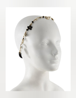 Chanel 2010 Interlocking CC Camellia Charm Headband