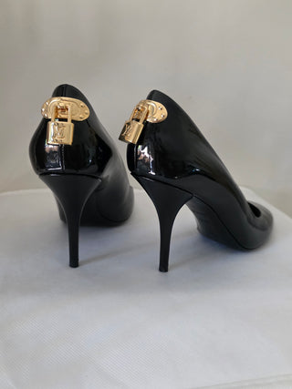 Louis Vuitton Oh Really! Black Patent Leather Pumps 37.5