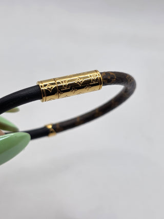 Louis Vuitton Brown LV Monogram Daily Confidential Bracelet 17 sz