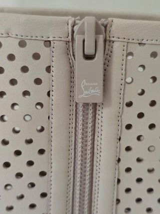 Christian Louboutin Beige perforated leather Gladiator boots 39.5 sz
