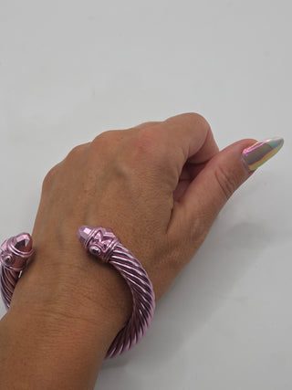 David Yurman Metallic Pink Renaissance Cuff Bracelet