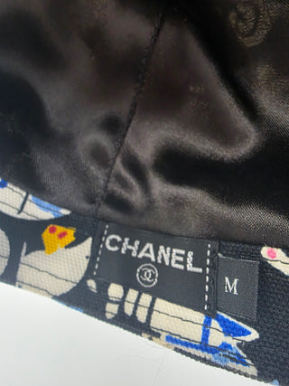 Chanel Black Interlocking CC Baseball Cap M sz