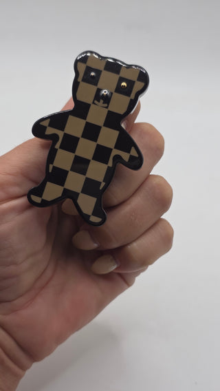 Louis Vuitton Multicolor Resin Teddy Bear & Turtle Brooch Set