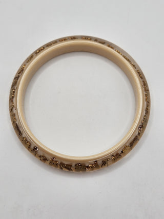 Louis Vuitton Brige Gold Resin Crystal Narrow Inclusion Bangle