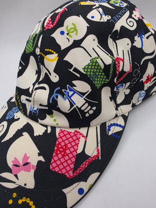 Chanel Black Interlocking CC Baseball Cap M sz