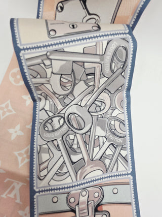 Louis Vuitton light pink multicolor LV Monogram Silk Bandeau