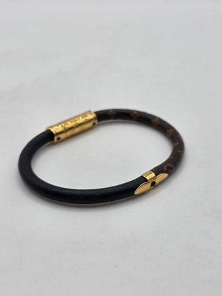 Louis Vuitton Brown LV Monogram Daily Confidential Bracelet 17 sz