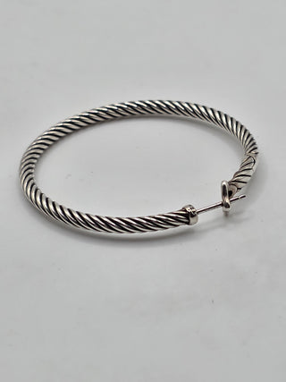 David Yurman Sterling Silver Cable Hoop Earrings