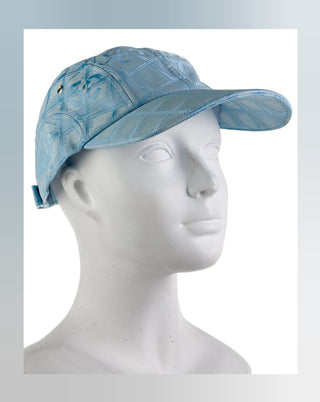 Chanel Light Blue Travel Ligne Interlocking CC Baseball Cap L sz