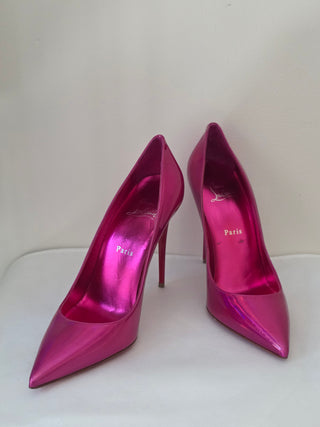 Christian Louboutin Purple Patent Leather Pointed-Toe Pumps 40 sz