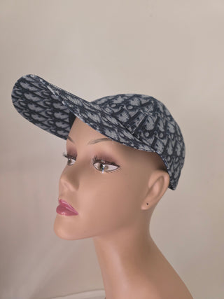 Christian Dior Blue Oblique Diorissimo Logo Baseball Cap S sz