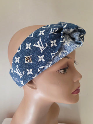 Louis Vuitton Blue LV Monogram Denim Bandeau Headband one size