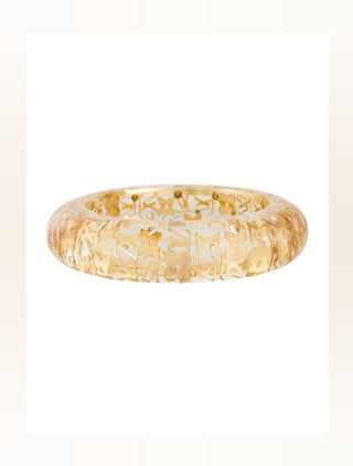 Louis Vuitton Gold-tone Crystal Resin Inclusions Bangle Bracelet