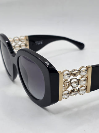 Chanel Black Butterfly Sunglasses Interlocking CC Logo Sunglasses