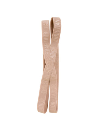 Christian Dior Beige Elastic J'Adior Monogram Headband