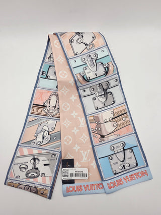 Louis Vuitton light pink multicolor LV Monogram Silk Bandeau