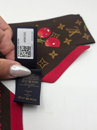 Louis Vuitton Brown LV X TM Silk Monogram Cerises Bandeau