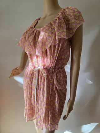 Louis Vuitton Beige Multicolor LV Monogram summer dress 4 sz